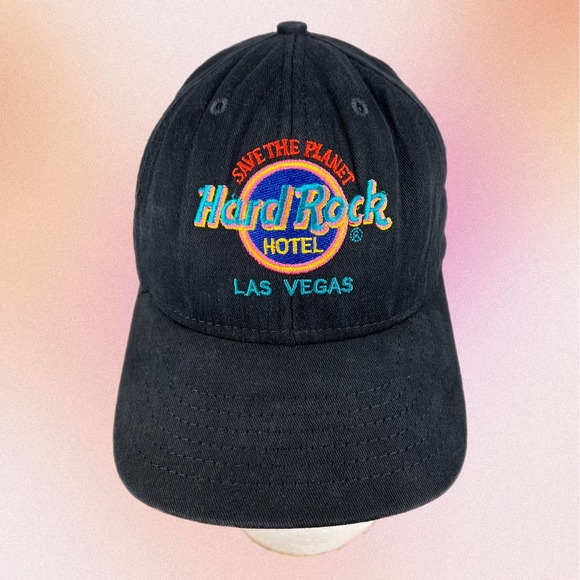 Hard Rock Cafe Other - Vintage Black Hard Rock Las Vegas Snap Back Baseball Hat Skater Streetwear Retro